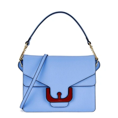 Shop Coccinelle Ambrine Blue Leather Shoulder Bag