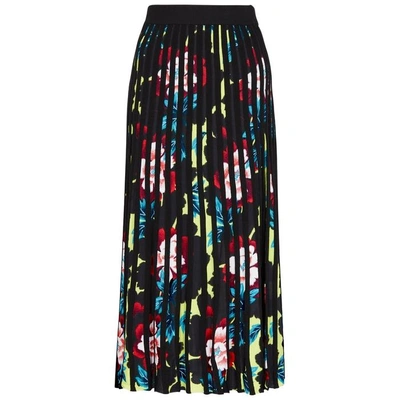 Shop Kenzo Floral-print Knitted Midi Skirt In Multicoloured