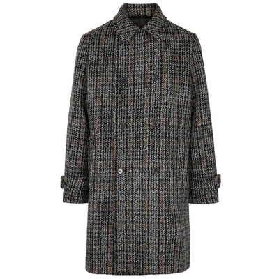 Shop Stella Mccartney Lance Houndstooth Wool-blend Coat In Black And White
