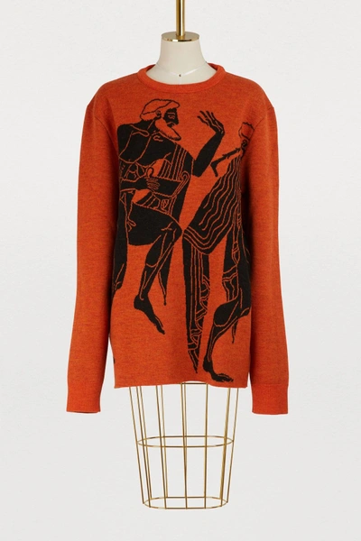 Shop Etudes Studio Mike Attika Wool Sweater In Orange