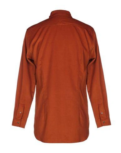 Shop Private White V.c. Solid Color Shirt In Rust