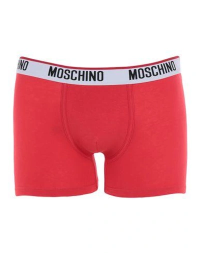 Shop Moschino Boxers In Red