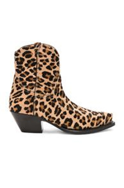Shop R13 Calf Hair Cowboy Ankle Boots In Brown,animal Print In Leopard