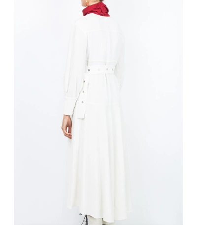 Shop Proenza Schouler White Belted Midi Dress