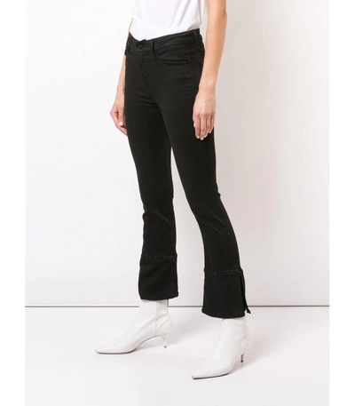Shop Frame Black Le Crop Mini Boot Jeans