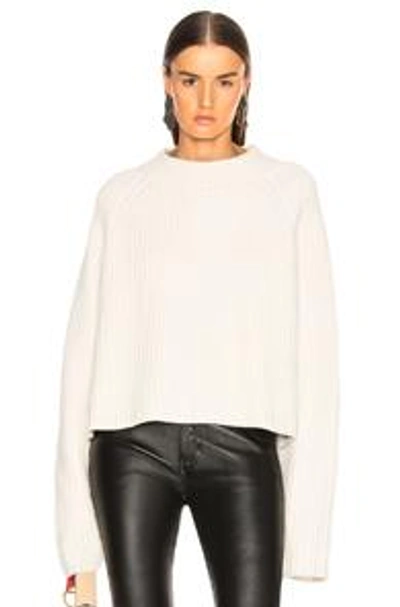 Shop Proenza Schouler Cashmere Blend Mockneck Sweater In Neutrals,white