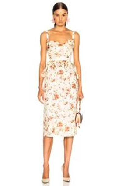 Shop Brock Collection Dailey Dress In White,floral