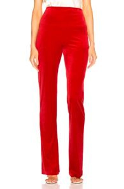 Shop Norma Kamali Boot Pant In Red