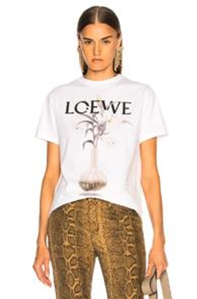 Shop Loewe Flower & Vase T Shirt In White