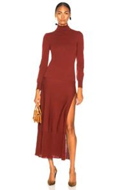 Shop Jacquemus Baya Dress In Red