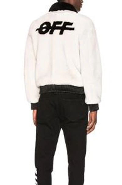 Shop Off-white Lamb Shearling Bomber In Gray