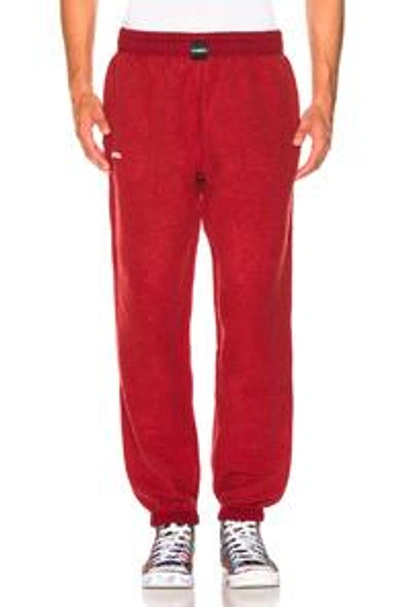 Shop Vetements Oversized Inside Out Sweatpants In Red.