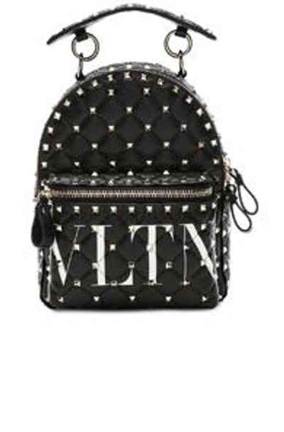 Shop Valentino Mini Vltn Spike It Backpack In Black