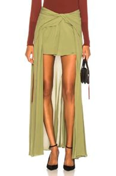 Shop Jacquemus Sahil Skirt In Green. In Kaki