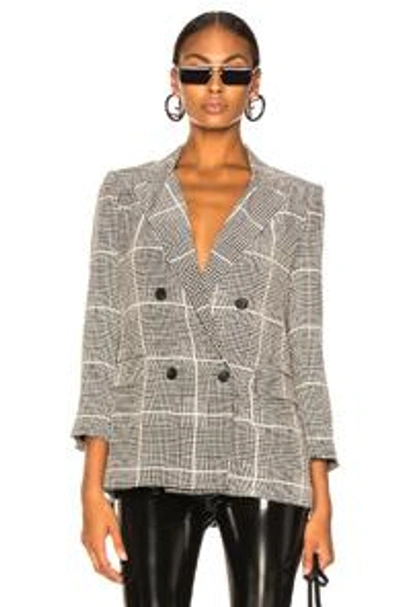 Shop L Agence L'agence Taryn Double Breasted Blazer In Grey