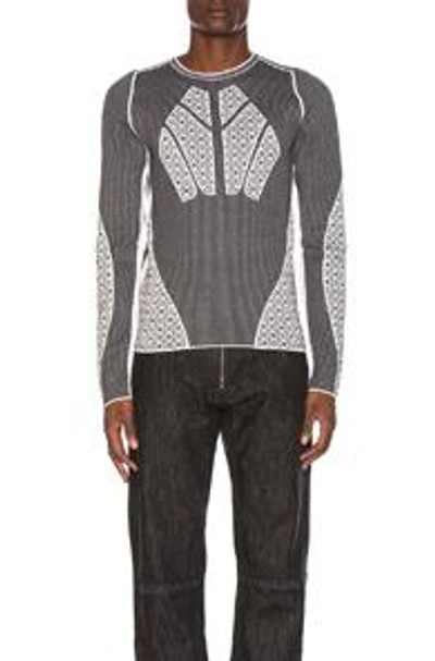Shop Gmbh Brann Jacquard Knit In Abstract,black,white. In Black & White