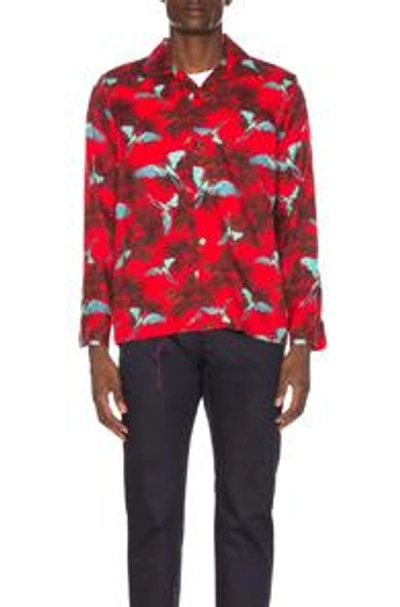 Shop Needles Cut Off Shirt In Red,tropical