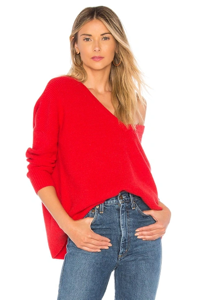 Shop Chrissy Teigen X Revolve Ethan Pullover Sweater In Red. In True Red