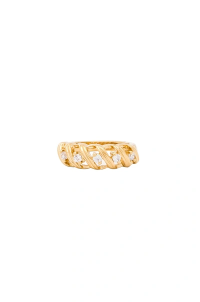 Shop Vanessa Mooney The Slay Ring In Metallic Gold