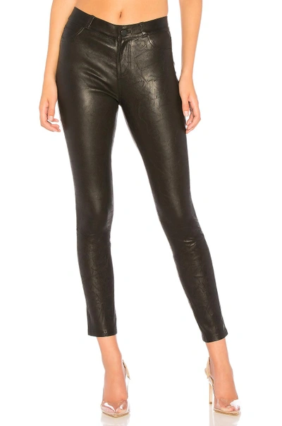 Shop Paige Verdugo Leather Pant In Black