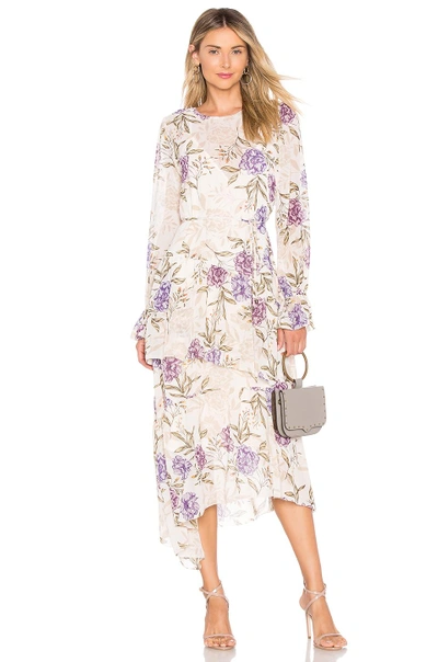 Shop Astr Mona Dress In Cream Lilac Floral
