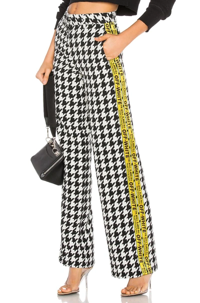 Shop Off-white Wide Leg Pant In Black & White