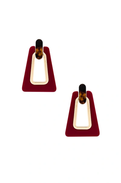 Shop Rebecca Minkoff Trapezoid Resin Statement Earrings In Red. In Red & Tortoise
