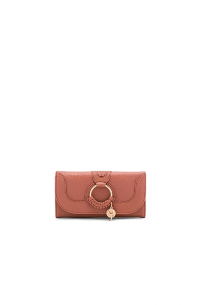 Shop See By Chloé See By Chloe Hana Large Leather Wallet In Cheek In Mauve