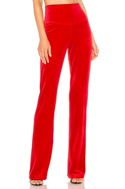 Shop Norma Kamali Boot Pant In Red