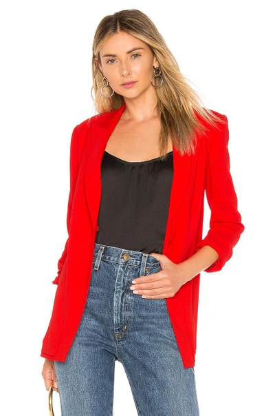 Shop Diane Von Furstenberg Collared Blazer In Candy Red