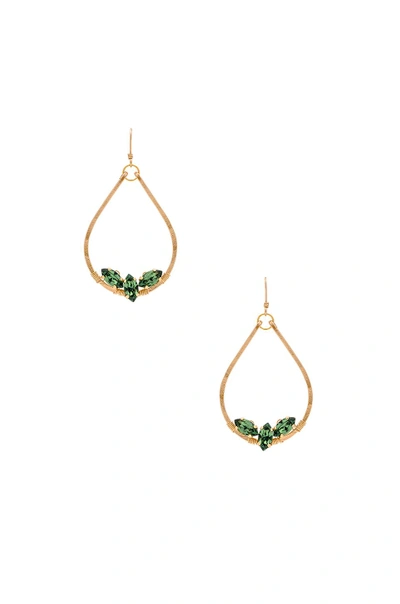 Shop Mimi & Lu Esther Tear Earrings In Metallic Gold. In Evergreen