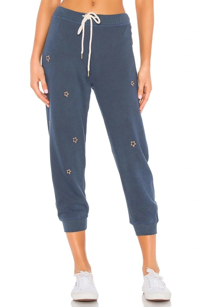 Shop The Great The Cropped Sweatpant In Blue