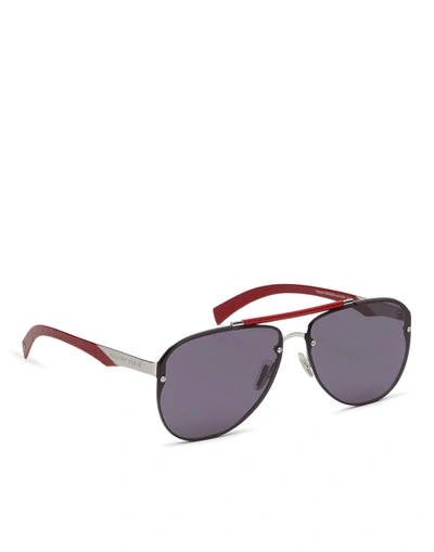 Shop Philipp Plein Sunglasses Calypso Basic In Nk/black/fume/no Glv
