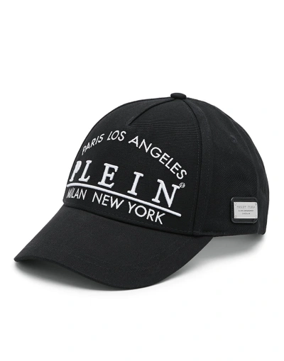 Shop Philipp Plein Visor Hat Forget-black