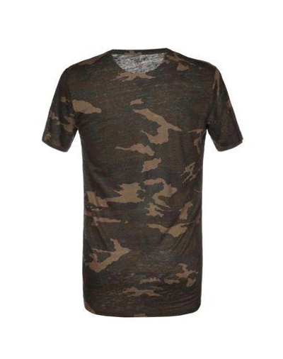 Shop Majestic T-shirts In Military Green