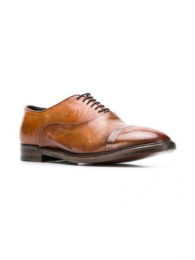 Shop Alberto Fasciani Lace-up Low Heel Shoes - Brown