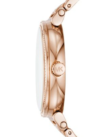 Shop Michael Kors Mini Sofie Rose-goldtone Bracelet Watch In Rose Gold
