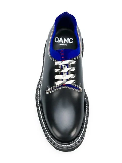 Shop Oamc Cutaway Oxford Shoes - Black
