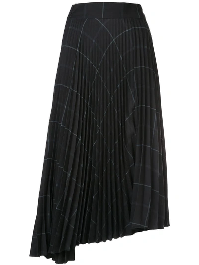 Shop Vince Pleated Midi Skirt In Black