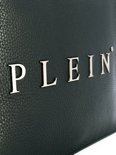 Shop Philipp Plein Printed Clutch In Black
