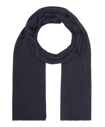 Shop Missoni Glitter-effect Lurex Wrap Scarf In Blue