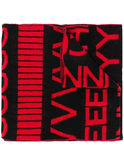 Shop Givenchy Repeating Letters Scarf In Black