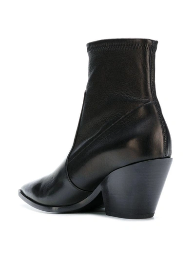 Shop Casadei Western Ankle Boots - Black