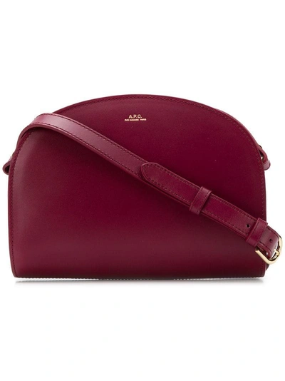 Shop Apc Demi Lune Shoulder Bag In Vinaccia