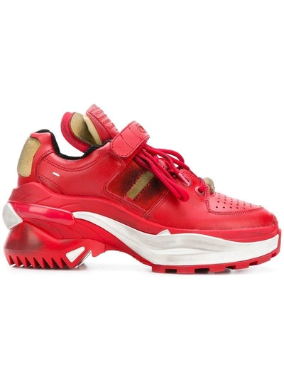 Shop Maison Margiela Artisanal Low-top Sneakers - Red