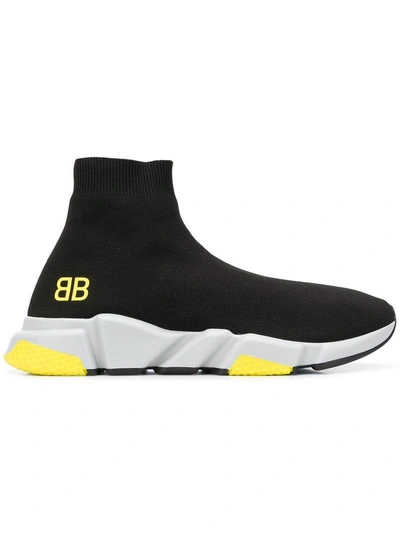 Shop Balenciaga Speed Low Sneakers - Black
