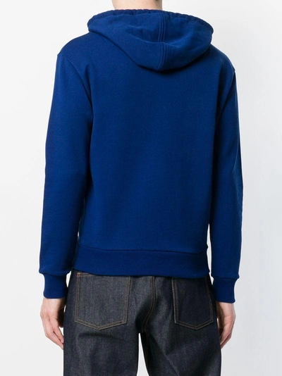 Shop Ami Alexandre Mattiussi Hoodie With Patch Smiley In Blue