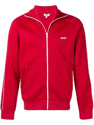 Shop Kenzo Zipped Lightweight Jacket In Red