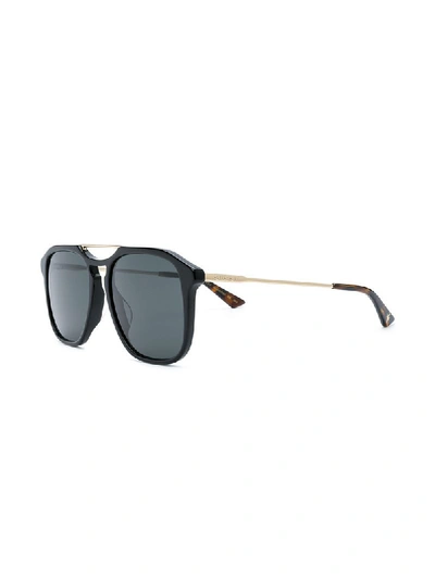 Shop Gucci Eyewear Square Frame Sunglasses - Black