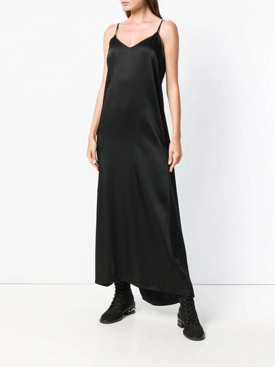 Shop Andrea Ya'aqov Long Slip Dress - Black